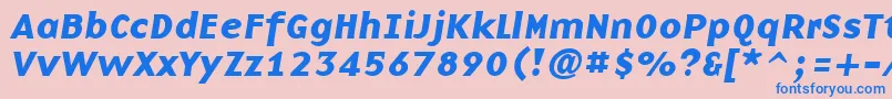 Saiba mais sobre a fonte BasenineBoldItalic Fonte BasenineBoldItalic – fontes azuis em um fundo rosa