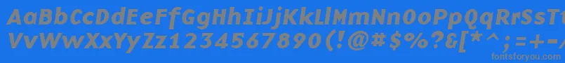 Шрифт BasenineBoldItalic – серые шрифты на синем фоне