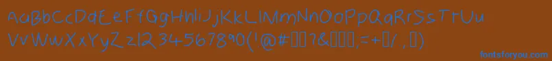 Zebru Font – Blue Fonts on Brown Background