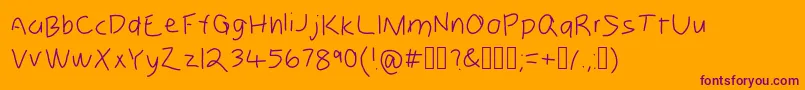 Zebru Font – Purple Fonts on Orange Background