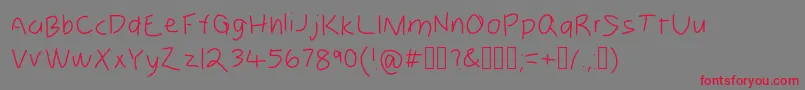 Zebru Font – Red Fonts on Gray Background