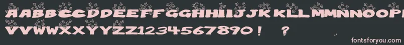 Popcorn Font – Pink Fonts on Black Background