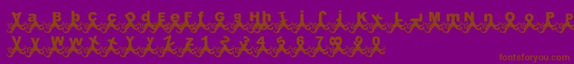 PaulPulpo Font – Brown Fonts on Purple Background