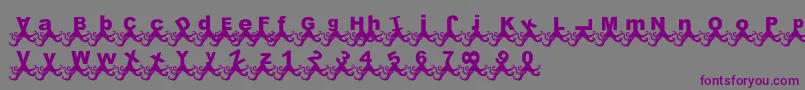 PaulPulpo Font – Purple Fonts on Gray Background