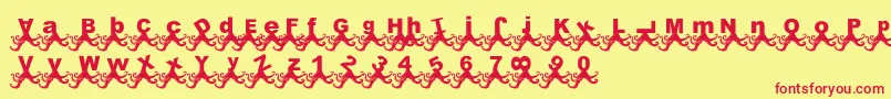 PaulPulpo Font – Red Fonts on Yellow Background