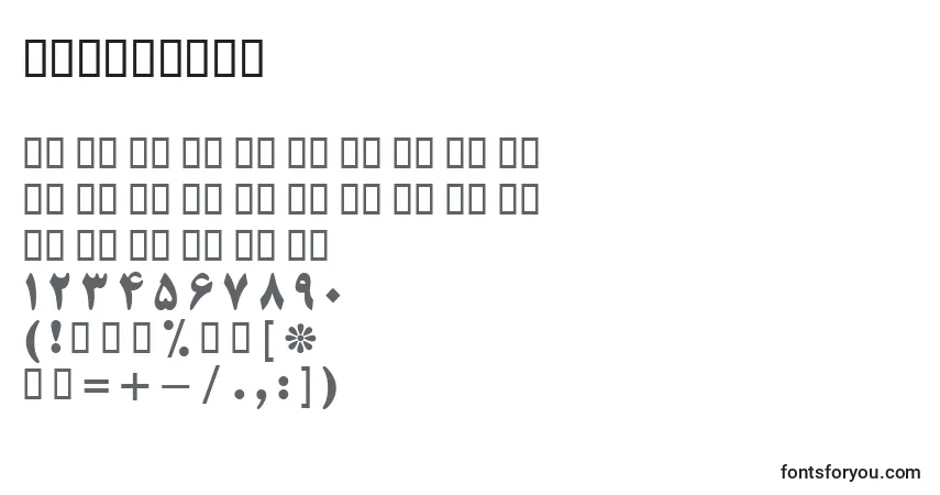 Шрифт BTitrBold – алфавит, цифры, специальные символы