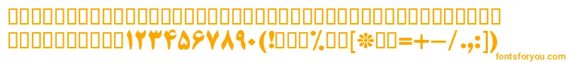 BTitrBold-Schriftart – Orangefarbene Schriften