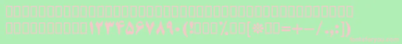 BTitrBold Font – Pink Fonts on Green Background