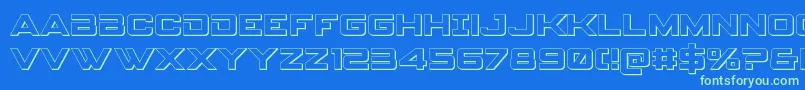 Spyagencyv33D Font – Green Fonts on Blue Background