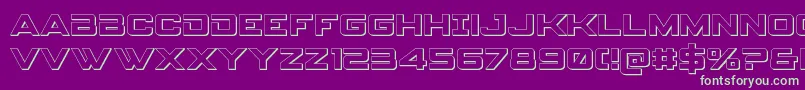 Spyagencyv33D Font – Green Fonts on Purple Background