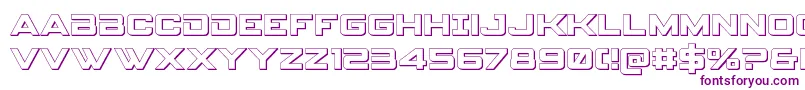 Spyagencyv33D Font – Purple Fonts on White Background