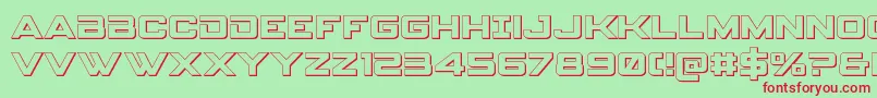 Spyagencyv33D Font – Red Fonts on Green Background