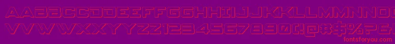 Spyagencyv33D Font – Red Fonts on Purple Background