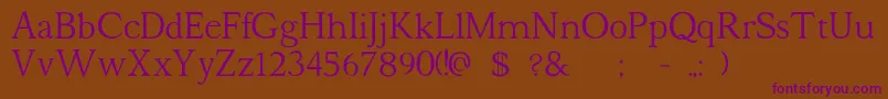 Halion Font – Purple Fonts on Brown Background