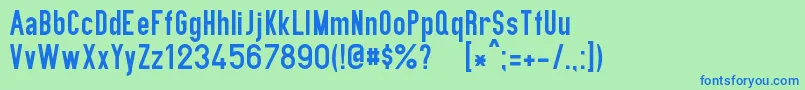 fuente PrIv44Ausg3 – Fuentes Azules Sobre Fondo Verde