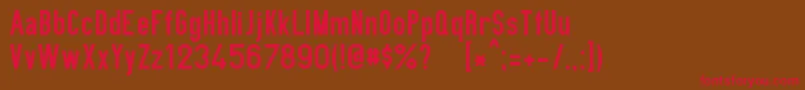 PrIv44Ausg3 Font – Red Fonts on Brown Background