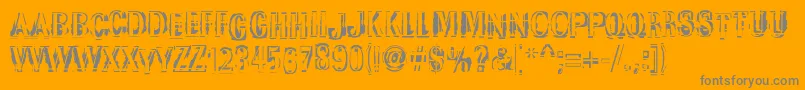 Garbedgeromanc Font – Gray Fonts on Orange Background