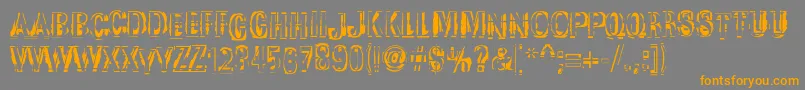 Garbedgeromanc-fontti – oranssit fontit harmaalla taustalla