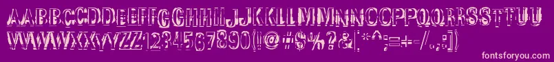 Шрифт Garbedgeromanc – розовые шрифты на фиолетовом фоне