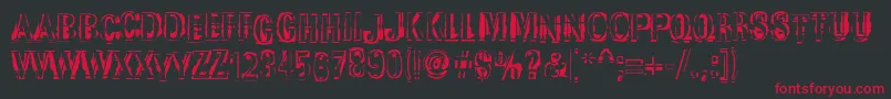 Garbedgeromanc Font – Red Fonts on Black Background