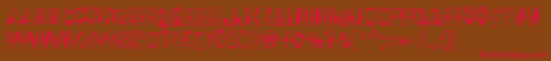 Garbedgeromanc Font – Red Fonts on Brown Background