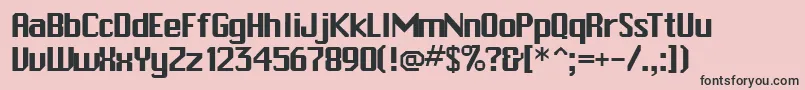 Fonte ChitownRegular – fontes pretas em um fundo rosa