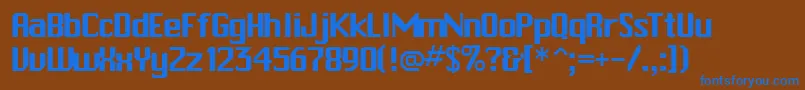 ChitownRegular Font – Blue Fonts on Brown Background