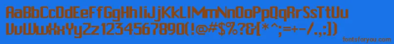 ChitownRegular Font – Brown Fonts on Blue Background
