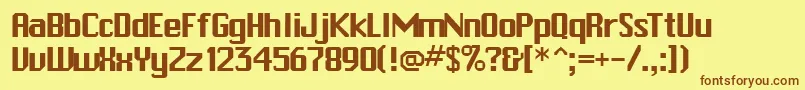 ChitownRegular Font – Brown Fonts on Yellow Background