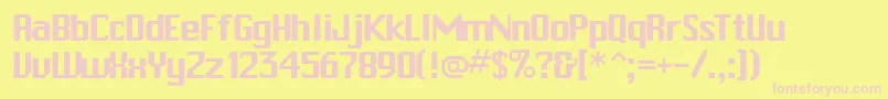 ChitownRegular Font – Pink Fonts on Yellow Background