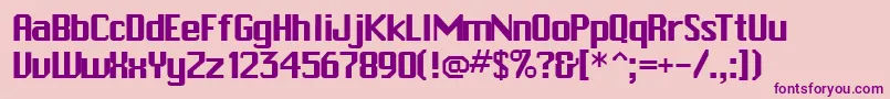 ChitownRegular Font – Purple Fonts on Pink Background