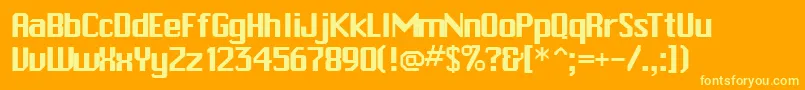 ChitownRegular Font – Yellow Fonts on Orange Background