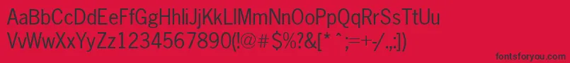 Newsgothic ffy Font – Black Fonts on Red Background