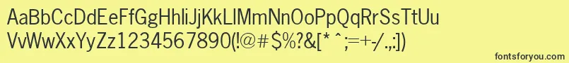 Newsgothic ffy Font – Black Fonts on Yellow Background