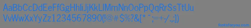 Newsgothic ffy Font – Blue Fonts on Gray Background