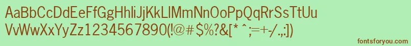 Шрифт Newsgothic ffy – коричневые шрифты на зелёном фоне