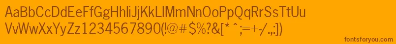 Newsgothic ffy Font – Brown Fonts on Orange Background