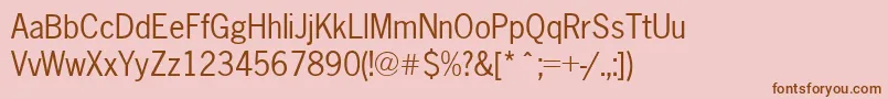 Newsgothic ffy-fontti – ruskeat fontit vaaleanpunaisella taustalla