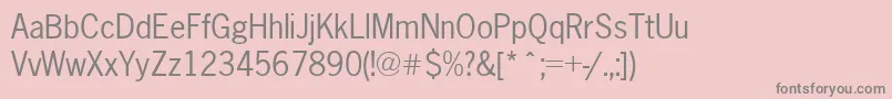 Newsgothic ffy Font – Gray Fonts on Pink Background