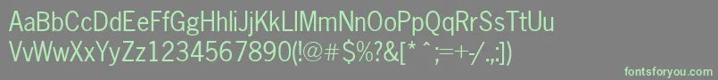 Newsgothic ffy Font – Green Fonts on Gray Background