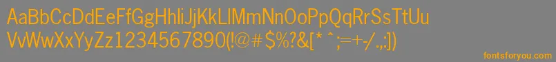 Newsgothic ffy Font – Orange Fonts on Gray Background