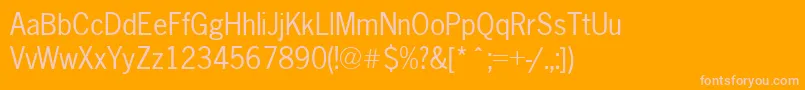 Newsgothic ffy Font – Pink Fonts on Orange Background