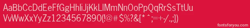 Newsgothic ffy Font – Pink Fonts on Red Background