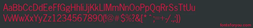 Newsgothic ffy Font – Red Fonts on Black Background