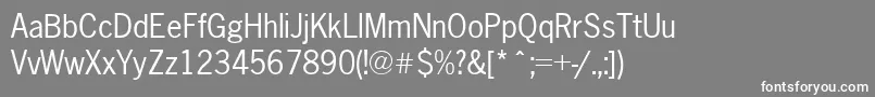 Newsgothic ffy Font – White Fonts on Gray Background