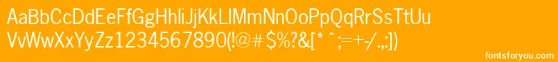 Newsgothic ffy Font – White Fonts on Orange Background