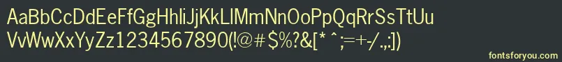 フォントNewsgothic ffy – 黒い背景に黄色の文字