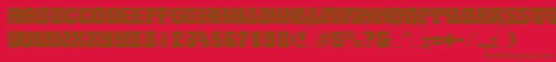 P732DecoRegular Font – Brown Fonts on Red Background