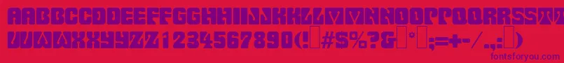 Шрифт P732DecoRegular – фиолетовые шрифты на красном фоне