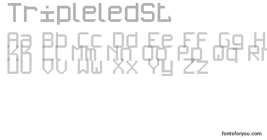 Schriftart TripleledSt – Alphabet, Zahlen, spezielle Symbole